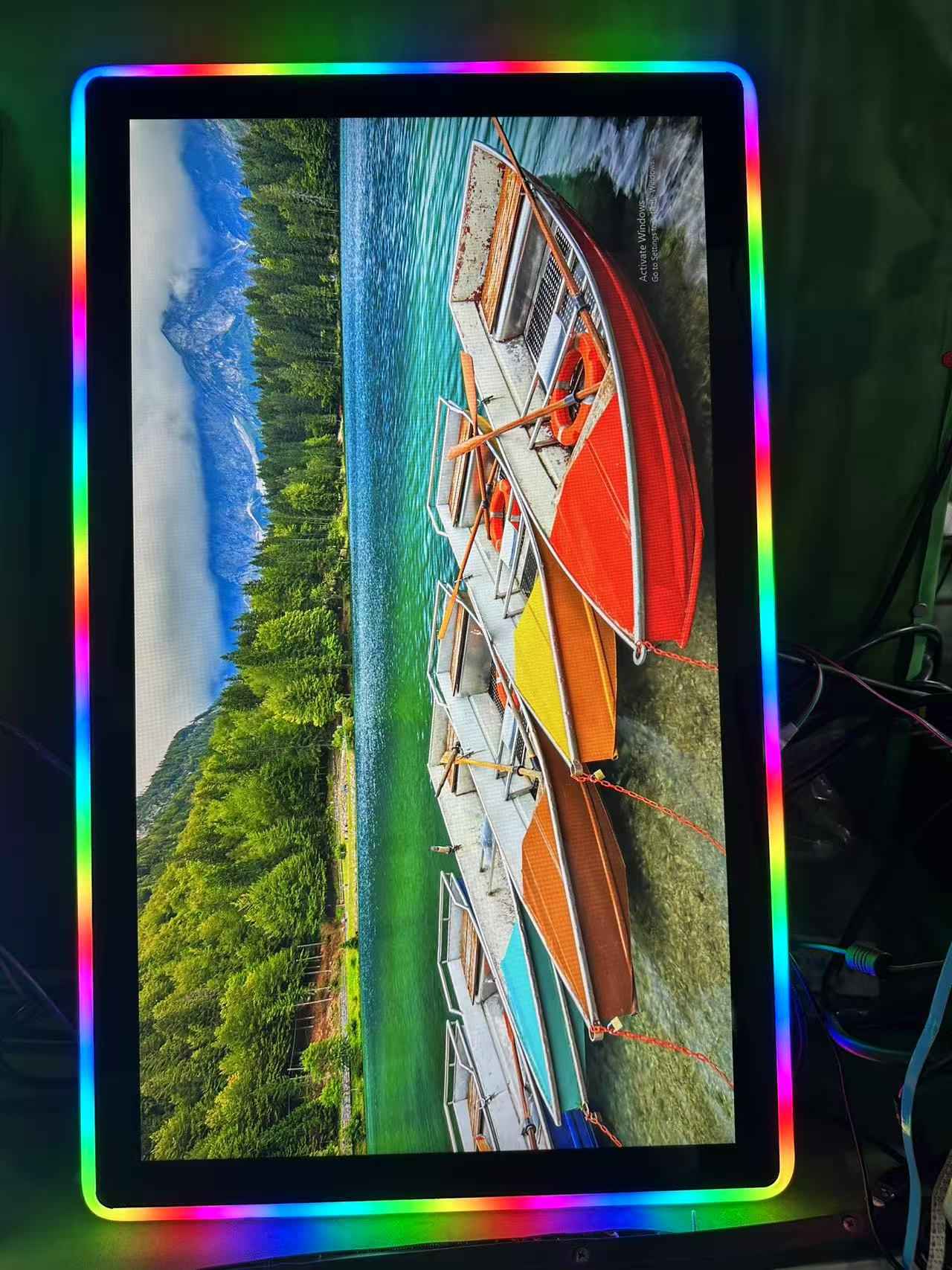 RGB LED ilə 27 düymlük kapasitiv sensor ekran oyun monitoru