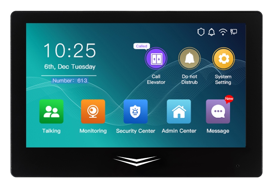 Villa video zəng telefonları üçün 7 düymlük qapalı bölmə interkom qapı zəngi