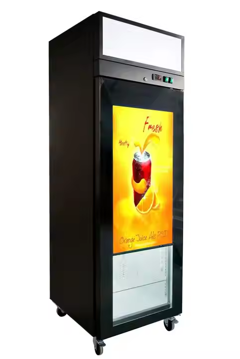 Xüsusi şəffaf rəqəmsal lcd ekran soyuducu qapısı