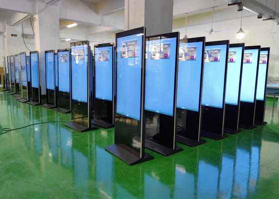 İPhone formalı döşəmə dayanan rəqəmsal lövhə totem köşk